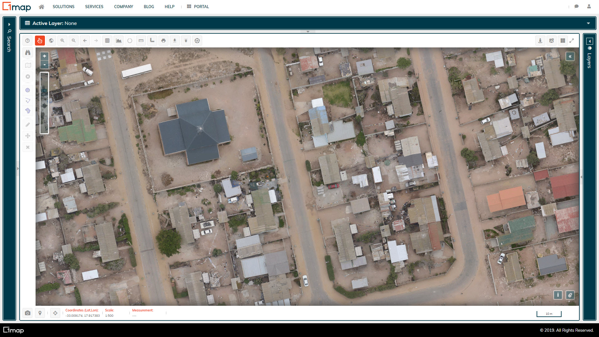 A screenshot of the West Coast Aerial Imagery layer.